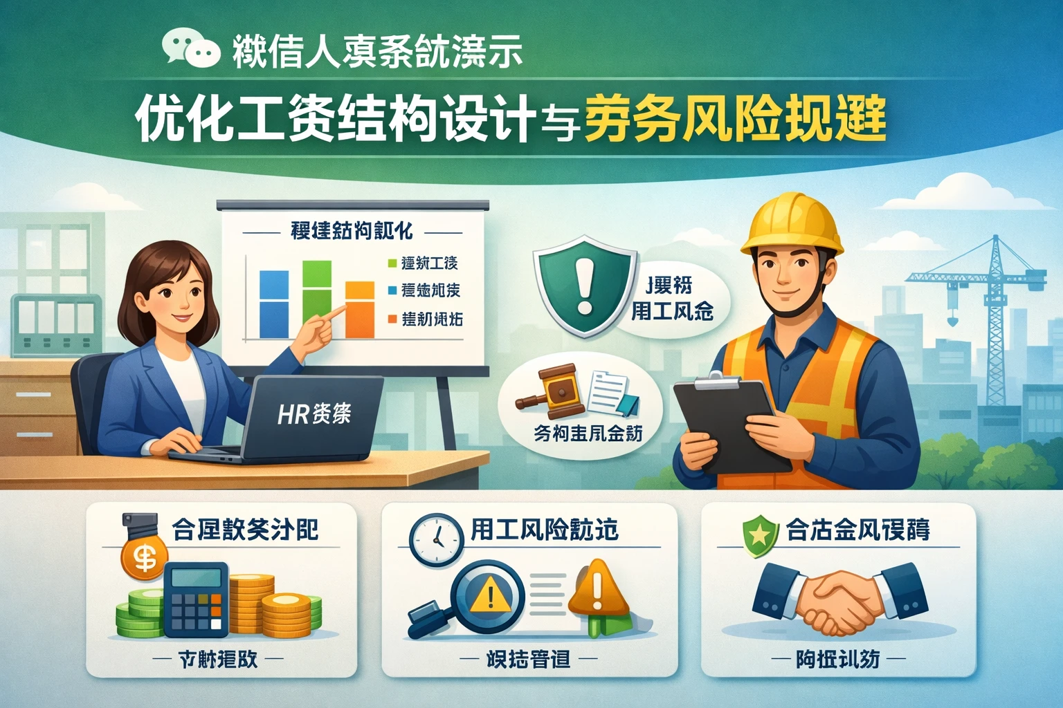 微信人事系统演示:优化工资结构设计与劳务风险规避