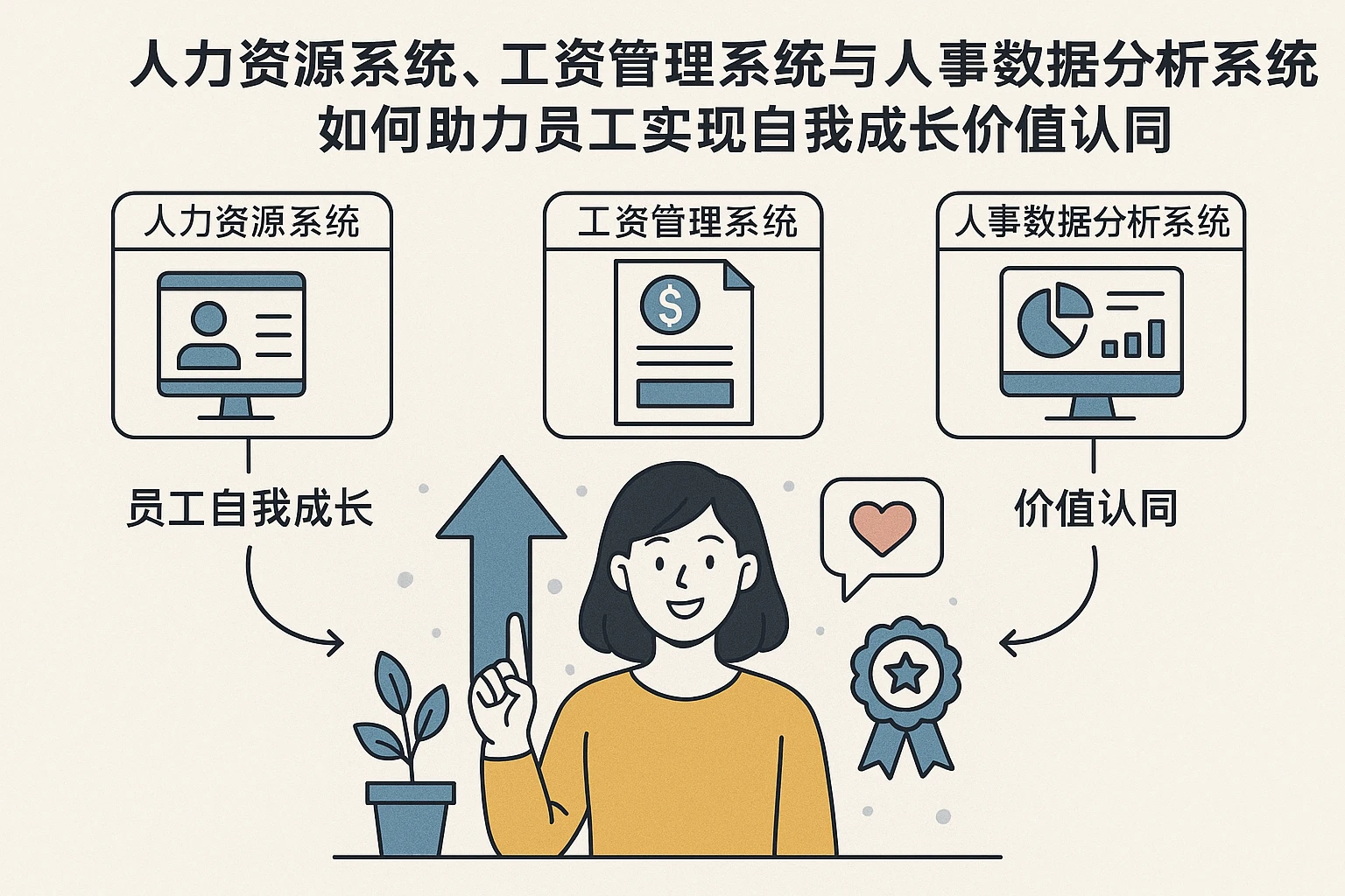 人力资源系统、工资管理系统与人事数据分析系统如何助力员工实现自我成长与价值认同
