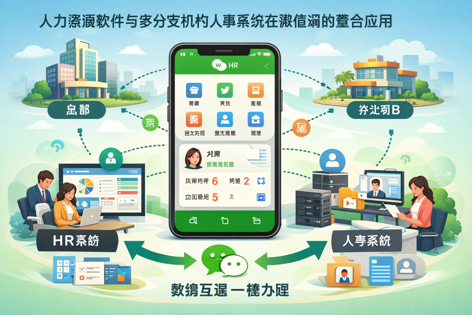 人力资源软件与多分支机构人事系统在微信端的整合应用
