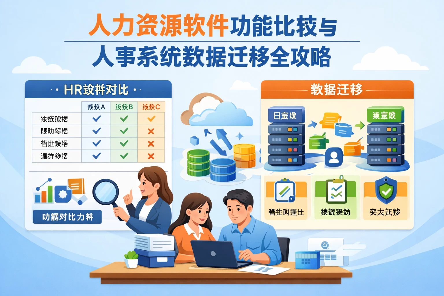 人力资源软件功能比较与人事系统数据迁移全攻略