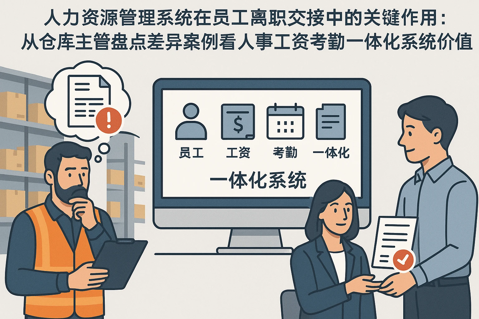 人力资源管理系统在员工离职交接中的关键作用:从仓库主管盘点差异案例看人事工资考勤一体化系统的价值
