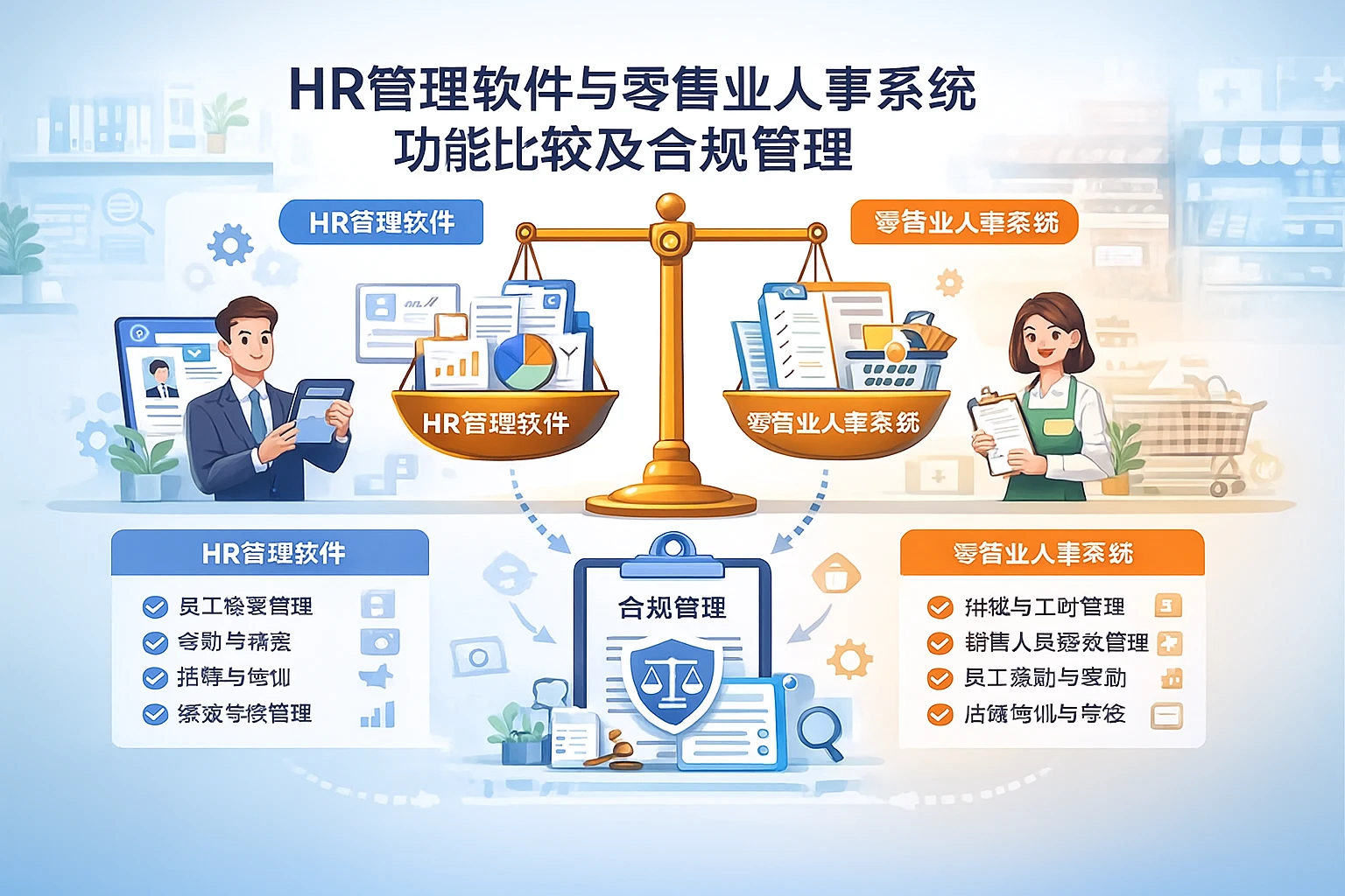 HR管理软件与零售业人事系统功能比较及合规管理