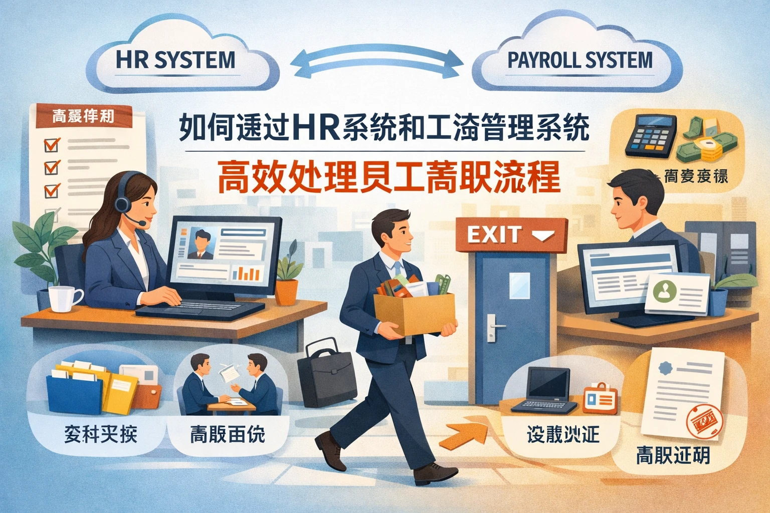 如何通过HR系统和工资管理系统高效处理员工离职流程