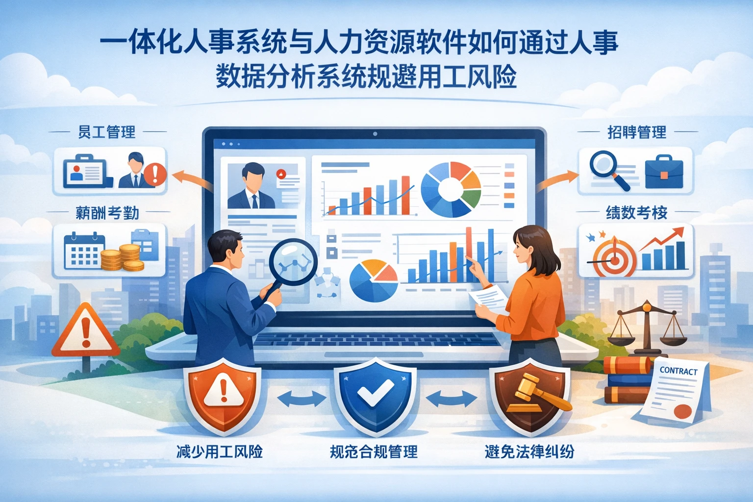 一体化人事系统与人力资源软件如何通过人事数据分析系统规避用工风险