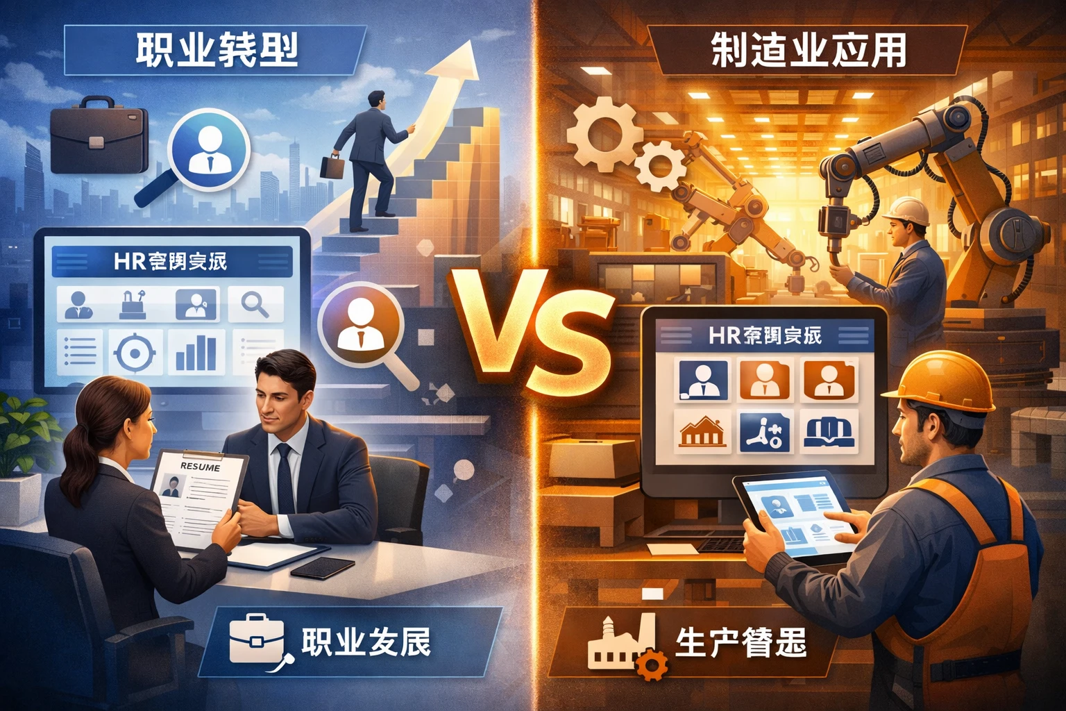 人力资源管理系统在职业转型与制造业应用中的对比分析