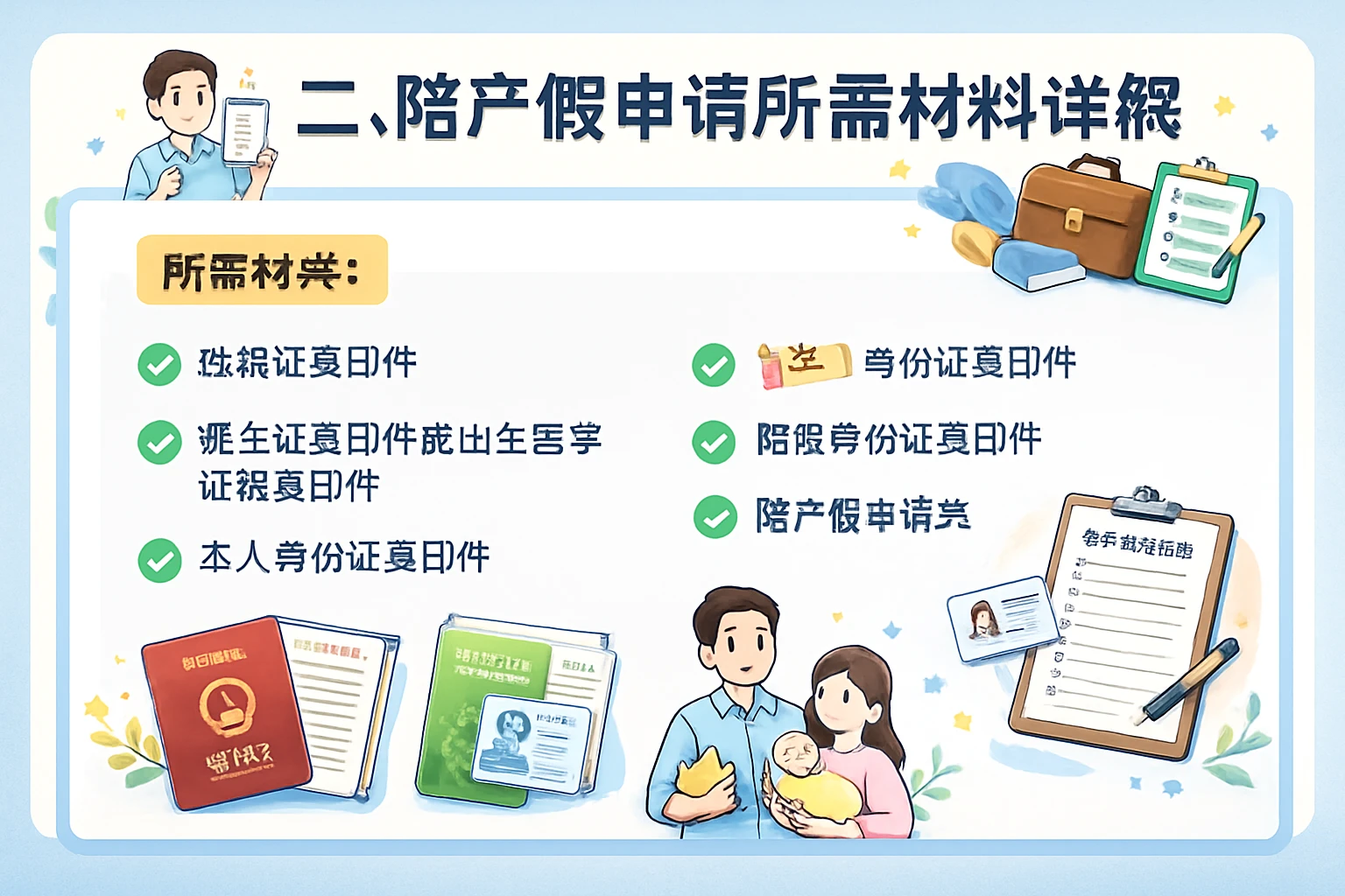 二、陪产假申请所需材料详解