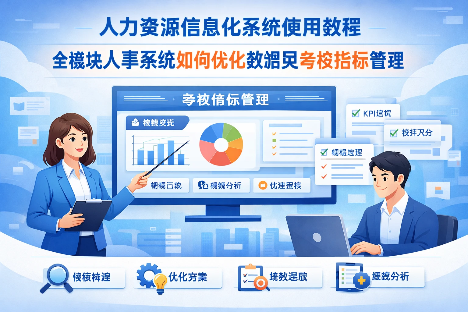 人力资源信息化系统使用教程：全模块人事系统如何优化数据员考核指标管理