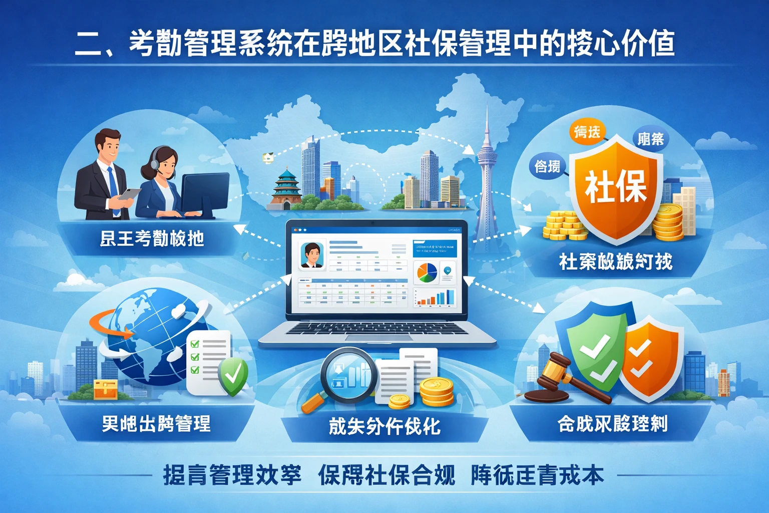 二、考勤管理系统在跨地区社保管理中的核心价值