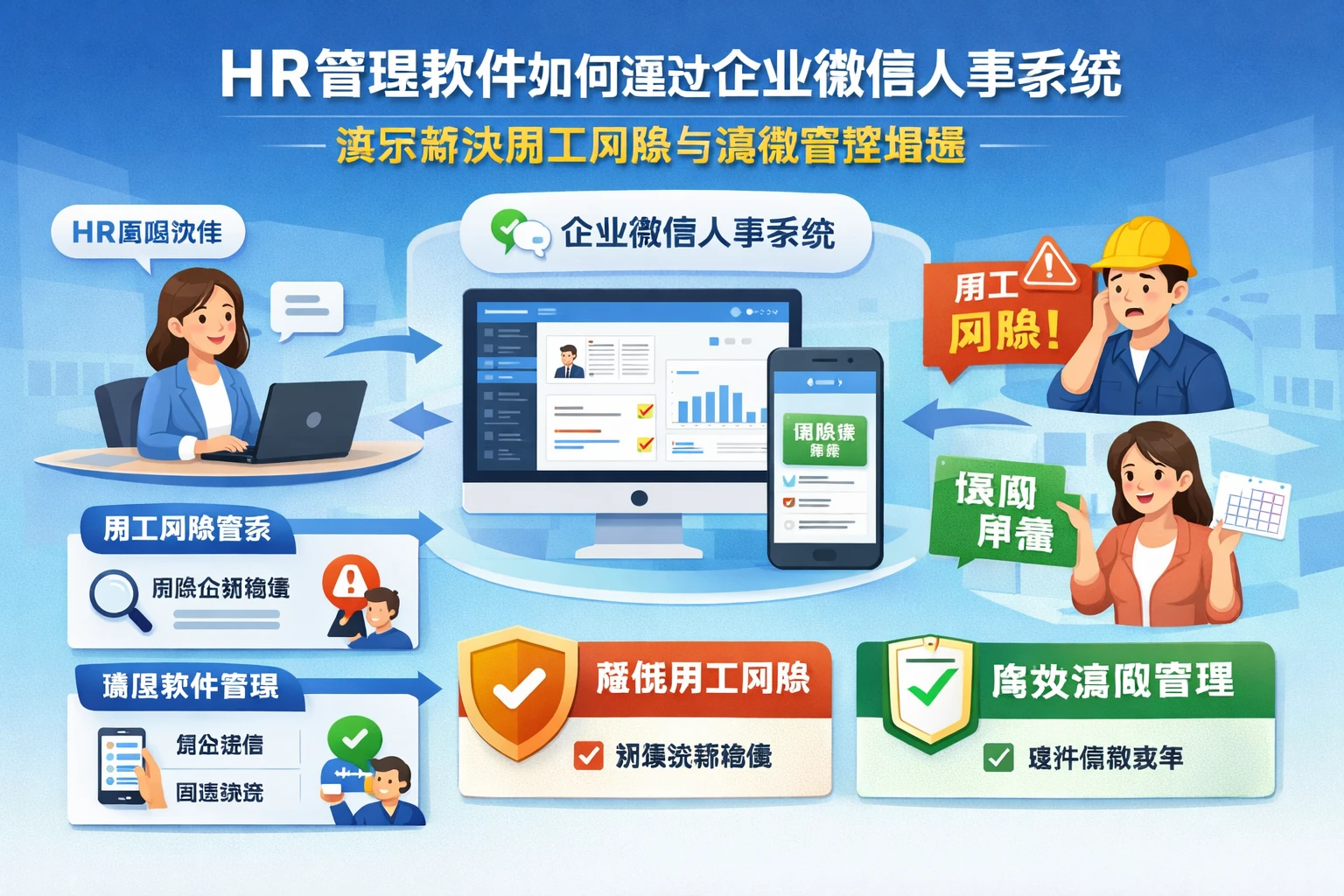 HR管理软件如何通过企业微信人事系统演示解决用工风险与请假管理难题