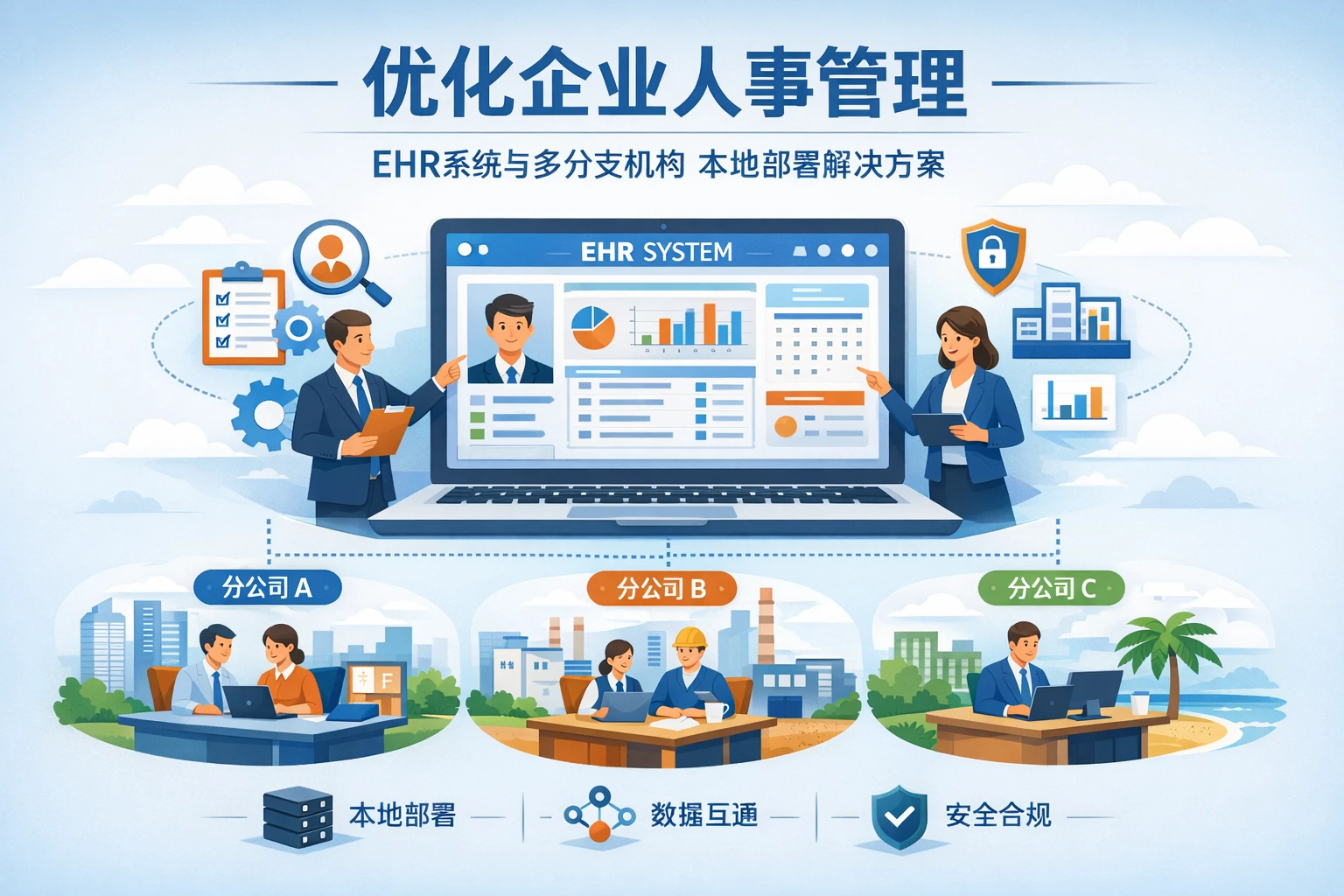 优化企业人事管理：EHR系统与多分支机构本地部署解决方案