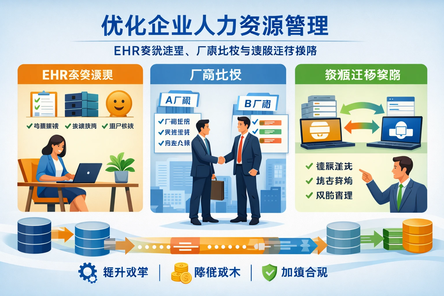 优化企业人力资源管理：EHR系统选型、厂商比较与数据迁移策略