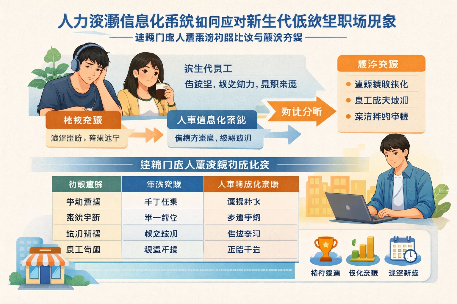 人力资源信息化系统如何应对新生代低欲望职场现象——连锁门店人事系统功能比较与解决方案