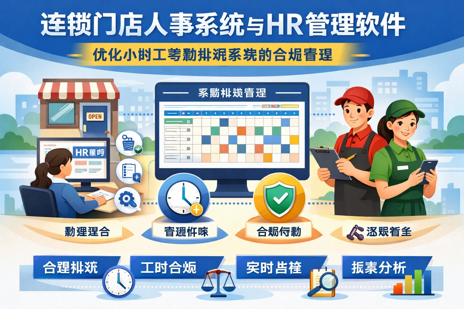 连锁门店人事系统与HR管理软件:优化小时工考勤排班系统的合规管理