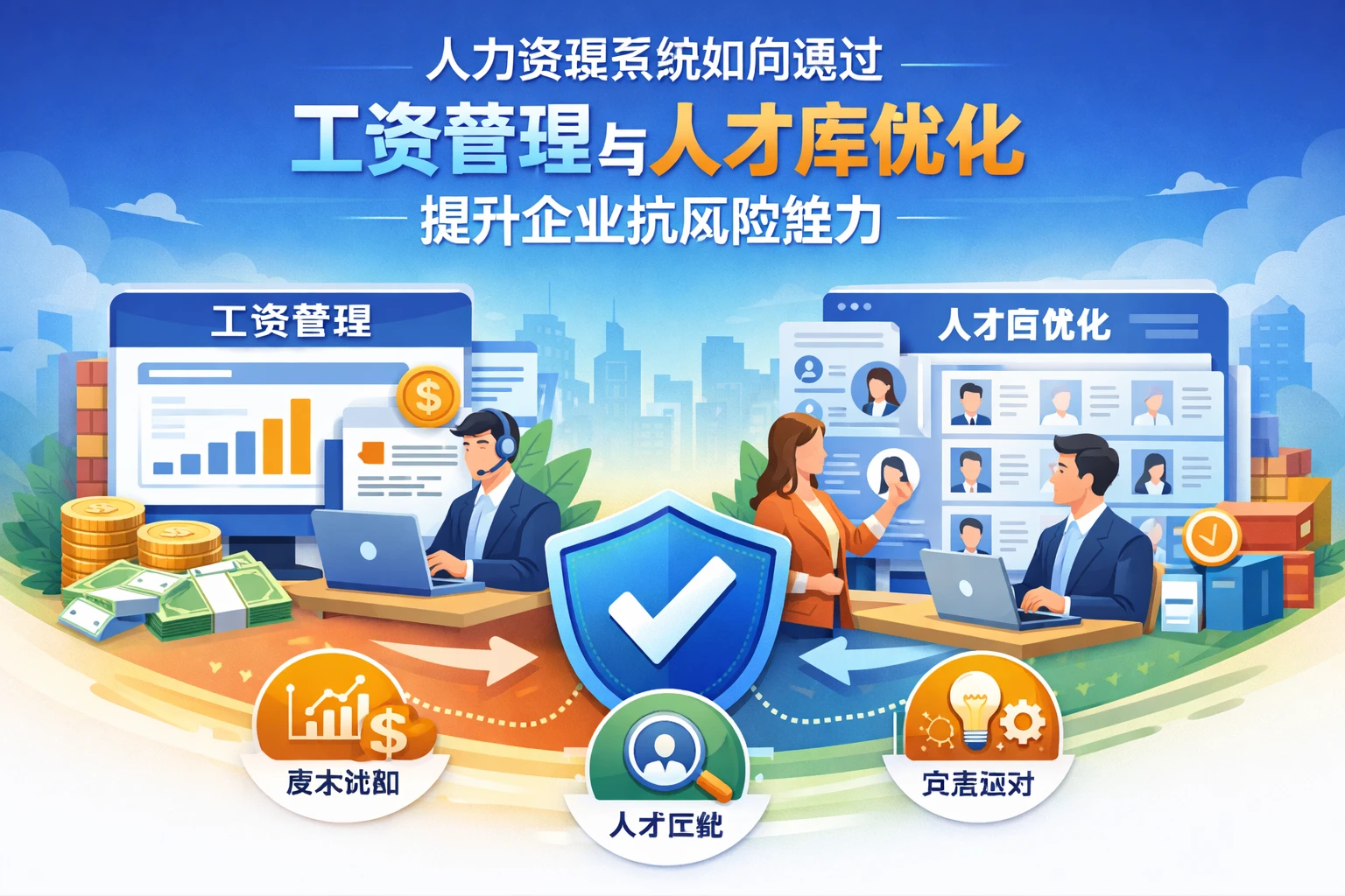 人力资源系统如何通过工资管理与人才库优化提升企业抗风险能力