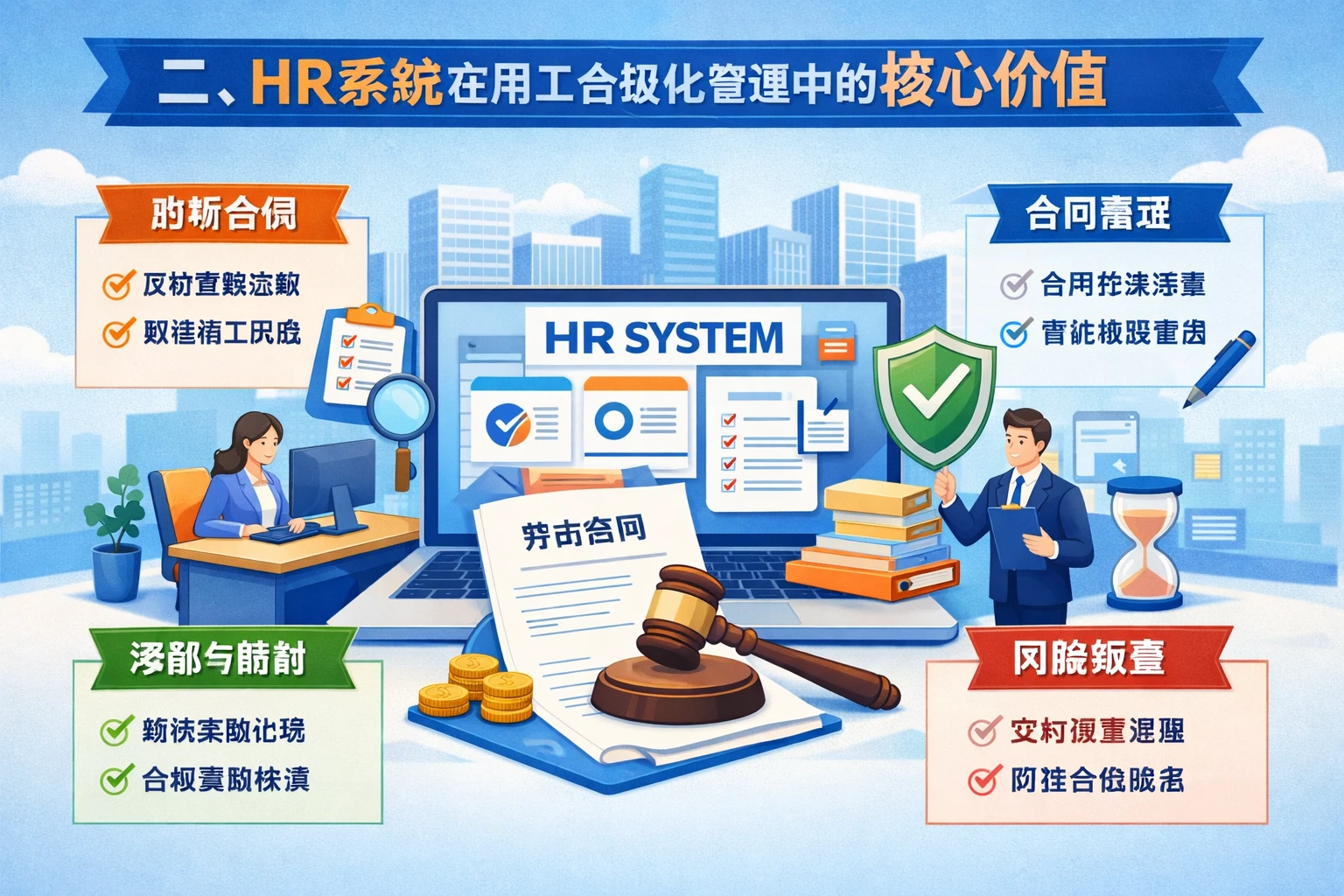 二、HR系统在用工合规化管理中的核心价值