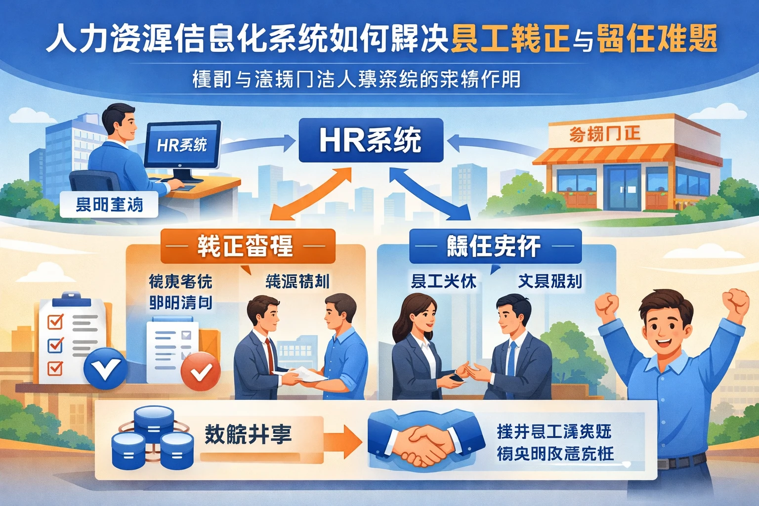 人力资源信息化系统如何解决员工转正与留任难题：集团与连锁门店人事系统的关键作用