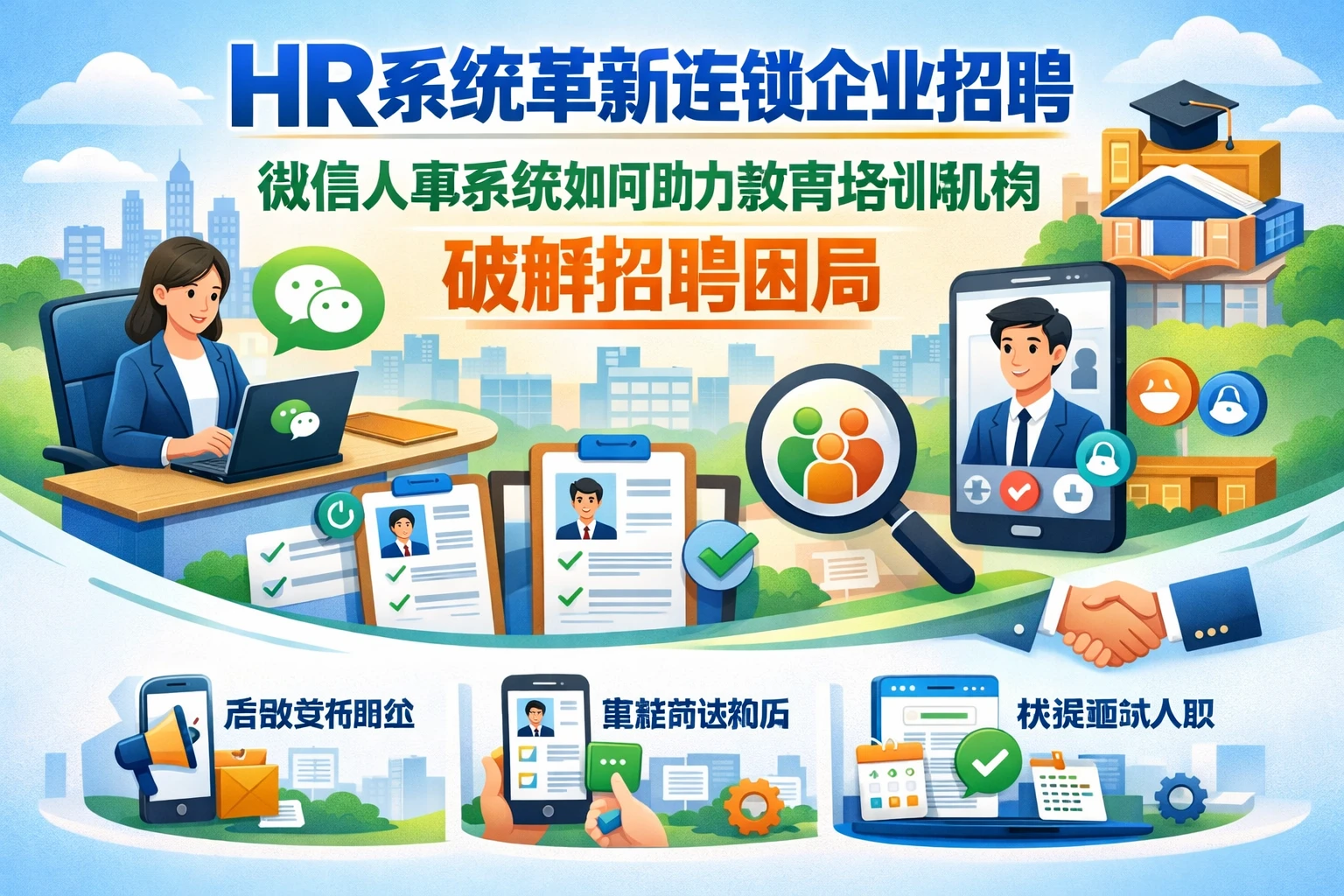 HR系统革新连锁企业招聘：微信人事系统如何助力教育培训机构破解招聘困局