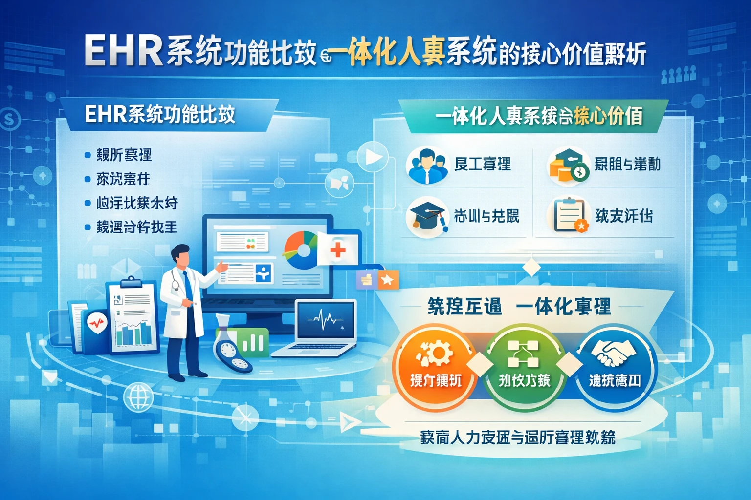 EHR系统功能比较与一体化人事系统的核心价值解析
