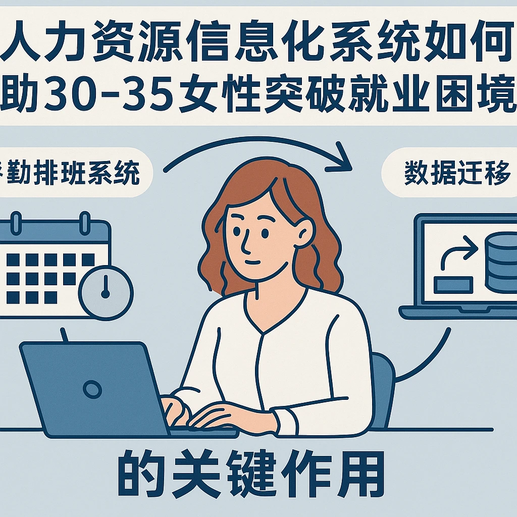 人力资源信息化系统如何助力30-35岁女性突破就业困境:考勤排班系统与数据迁移的关键作用