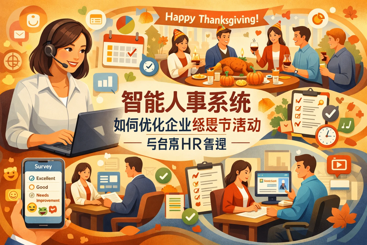 智能人事系统如何优化企业感恩节活动与日常HR管理