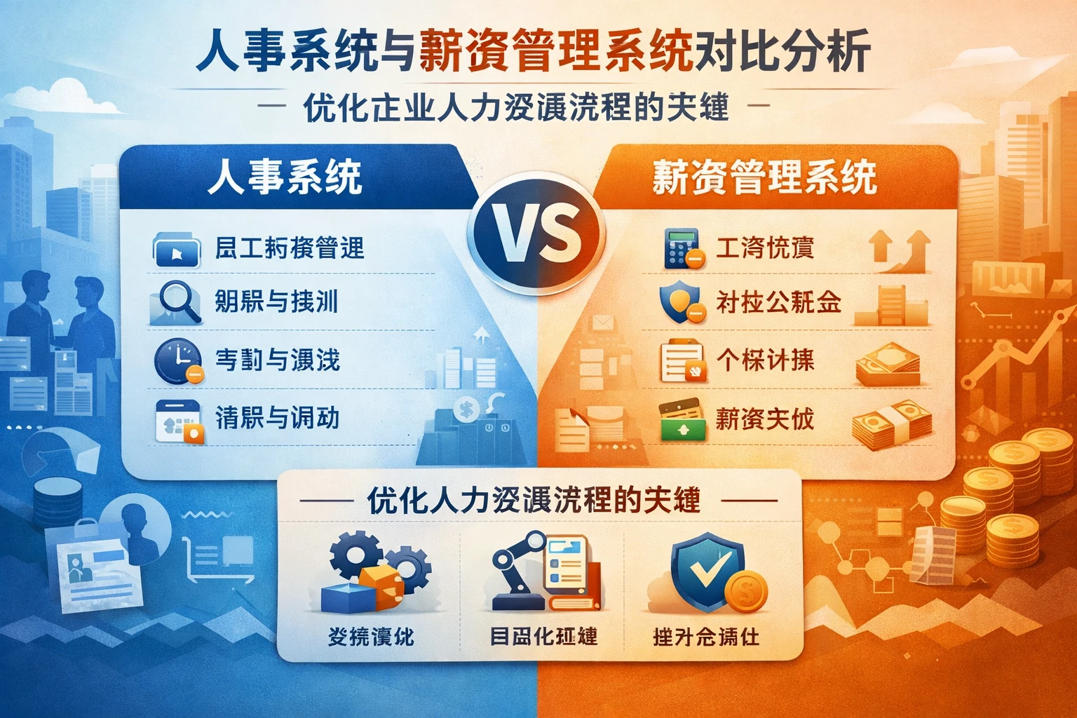 人事系统与薪资管理系统对比分析：优化企业人力资源流程的关键