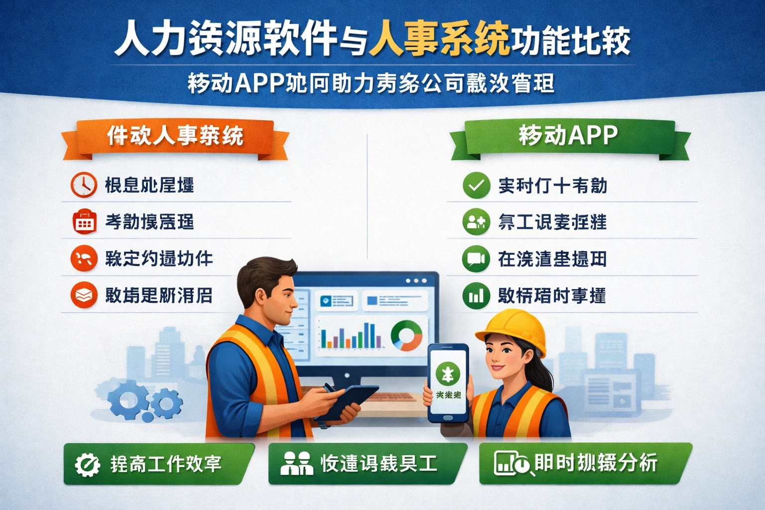 人力资源软件与人事系统功能比较：移动APP如何助力劳务公司高效管理