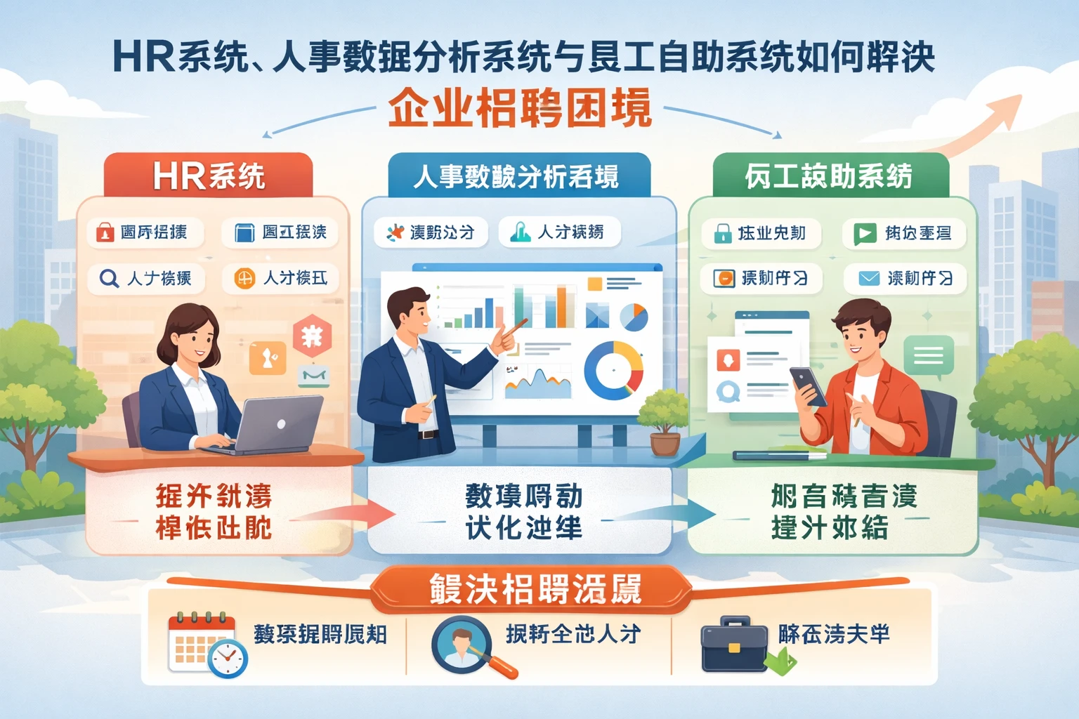 HR系统、人事数据分析系统与员工自助系统如何解决企业招聘困境