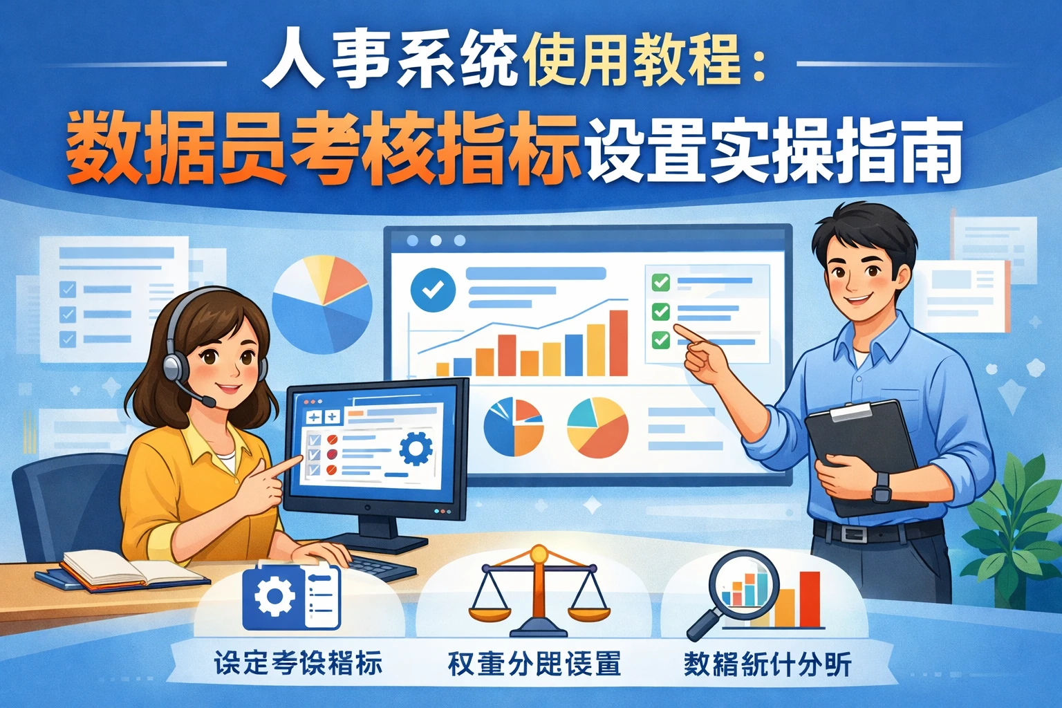 人事系统使用教程：数据员考核指标设置实操指南