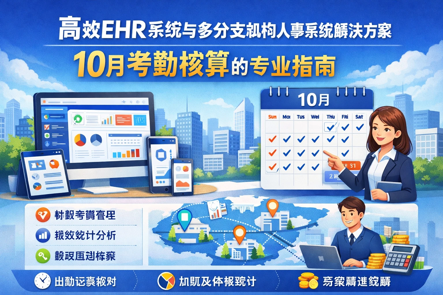 高效EHR系统与多分支机构人事系统解决方案:10月考勤核算的专业指南