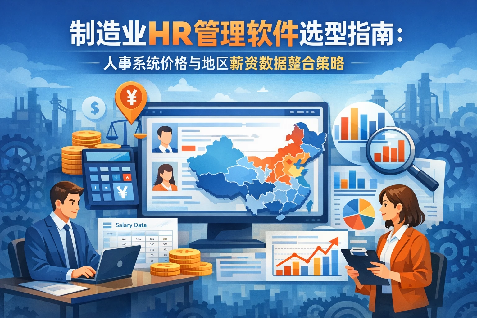 制造业HR管理软件选型指南：人事系统价格与地区薪资数据整合策略