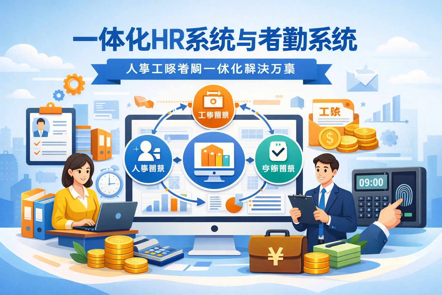 一体化HR系统与考勤系统：人事工资考勤一体化解决方案