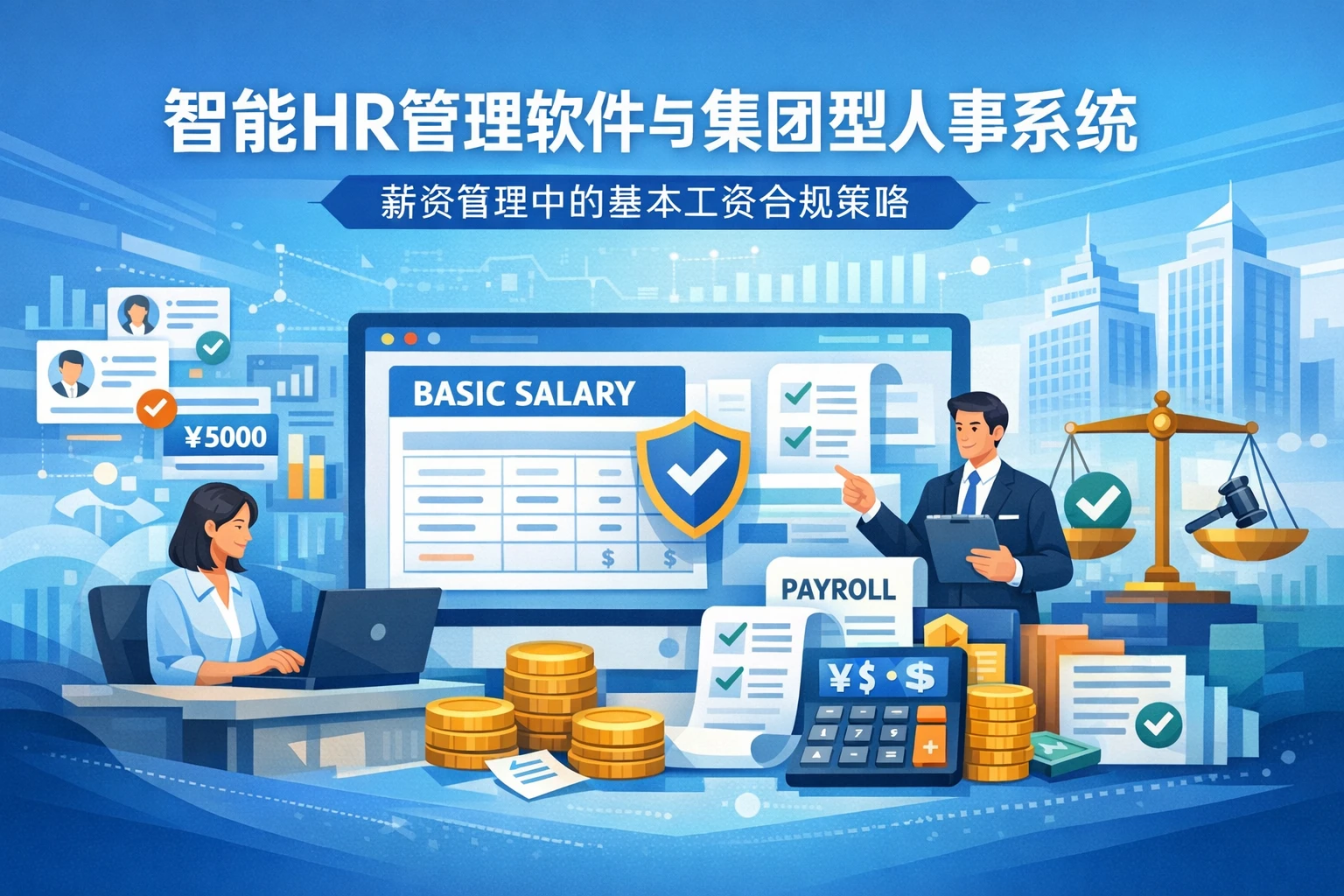 智能HR管理软件与集团型人事系统：薪资管理中的基本工资合规策略