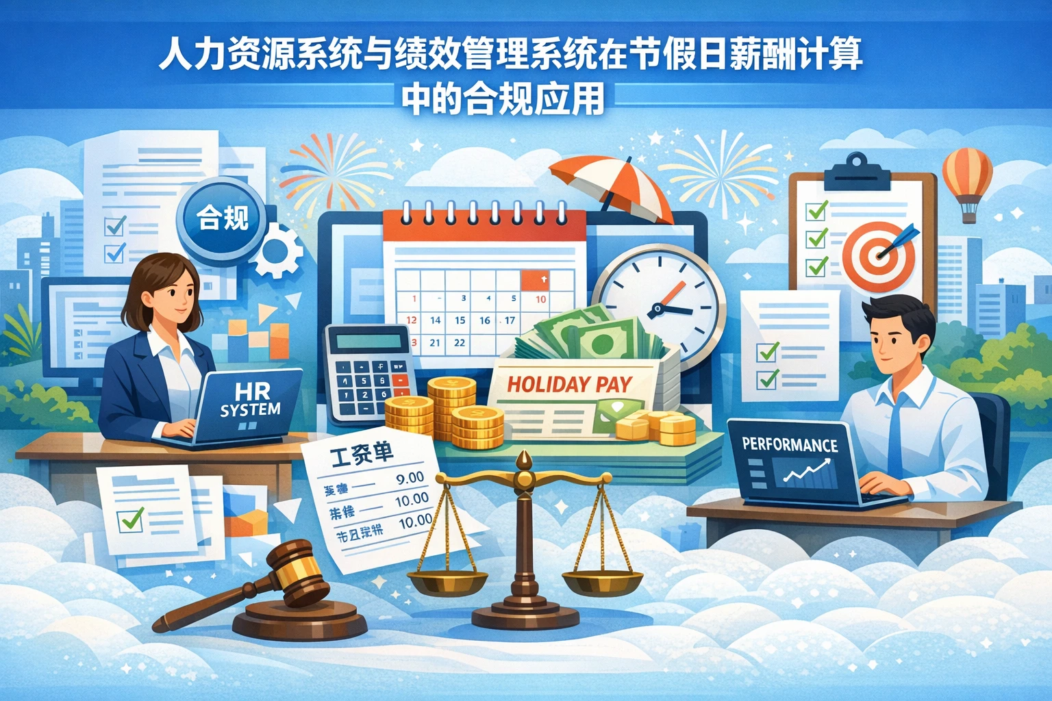人力资源系统与绩效管理系统在节假日薪酬计算中的合规应用