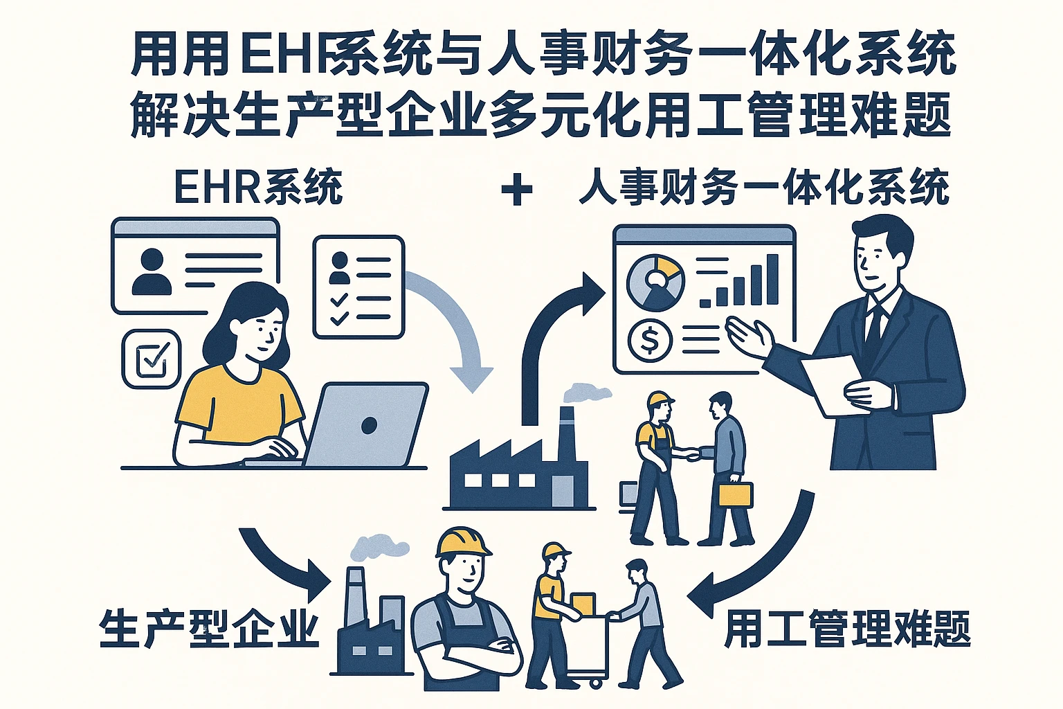 运用EHR系统与人事财务一体化系统解决生产型企业多元化用工管理难题