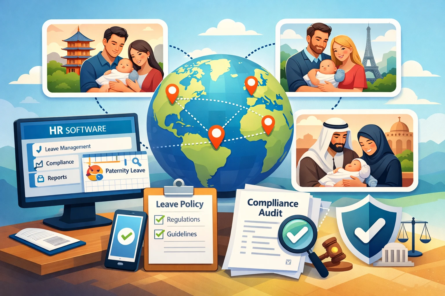 人力资源软件与多地域企业陪产假管理的合规解决方案