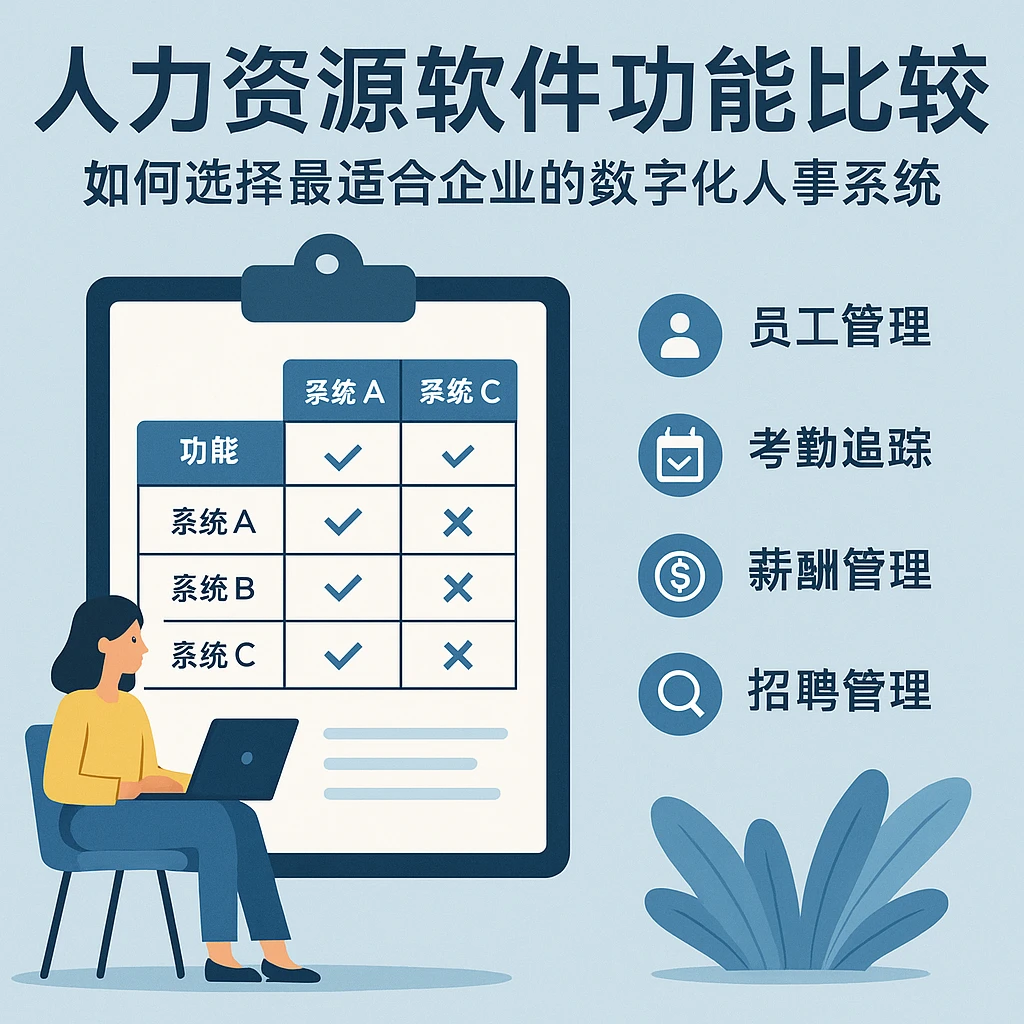 人力资源软件功能比较：如何选择最适合企业的数字化人事系统