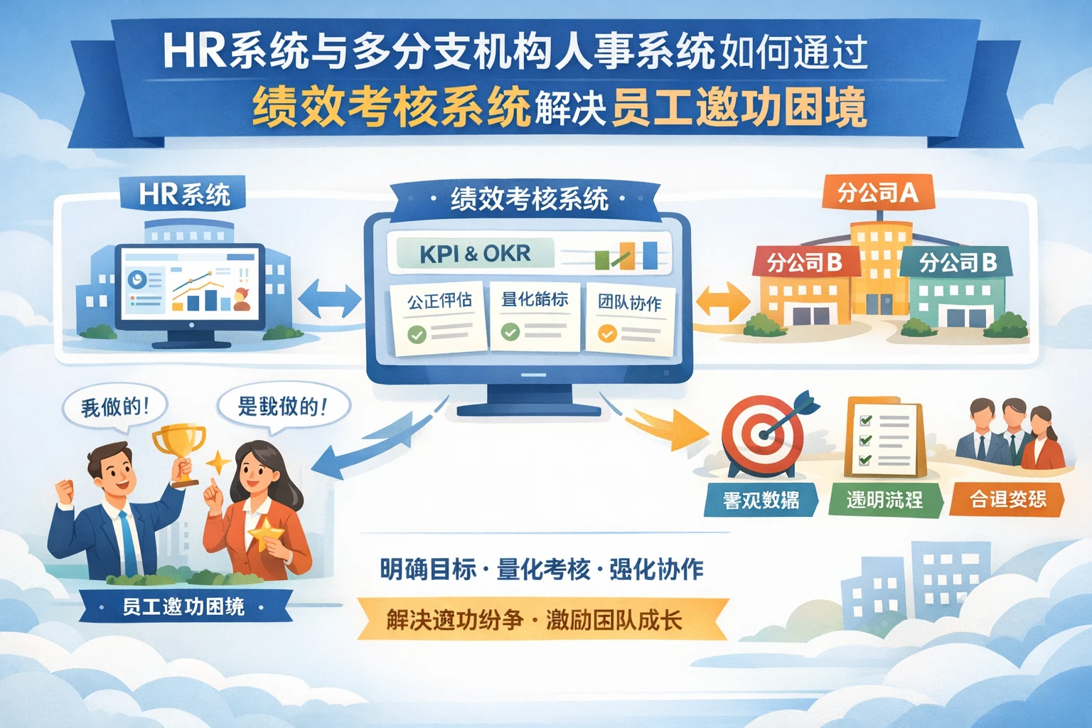 HR系统与多分支机构人事系统如何通过绩效考核系统解决员工邀功困境