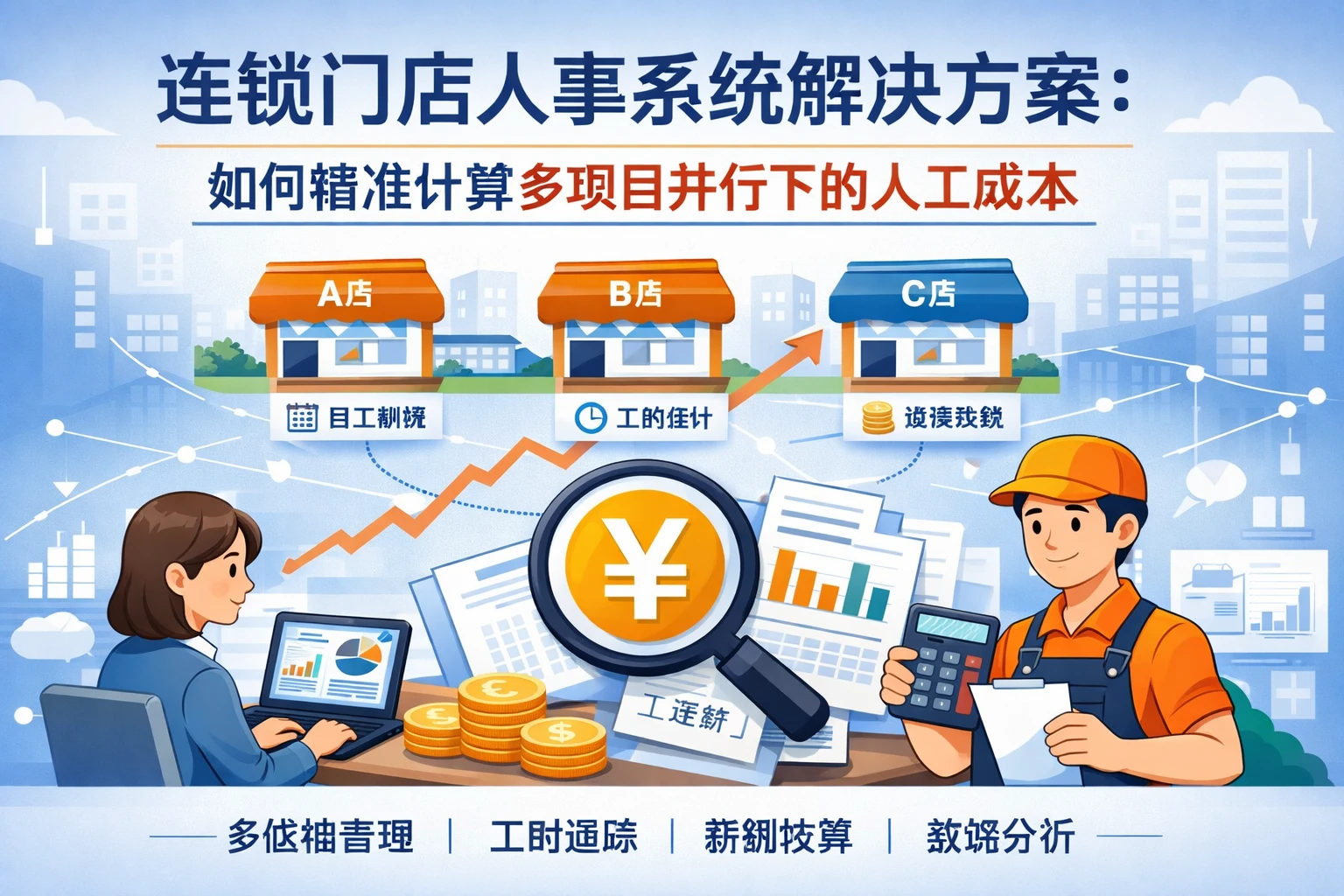 连锁门店人事系统解决方案：如何精准计算多项目并行下的人工成本