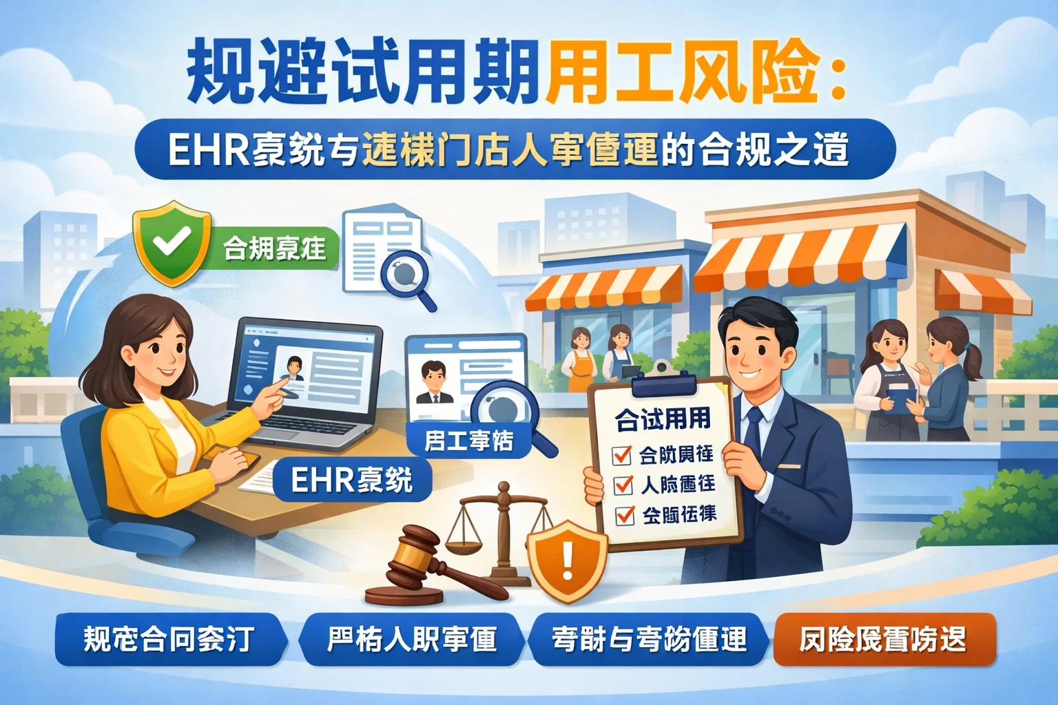 规避试用期用工风险：EHR系统与连锁门店人事管理的合规之道