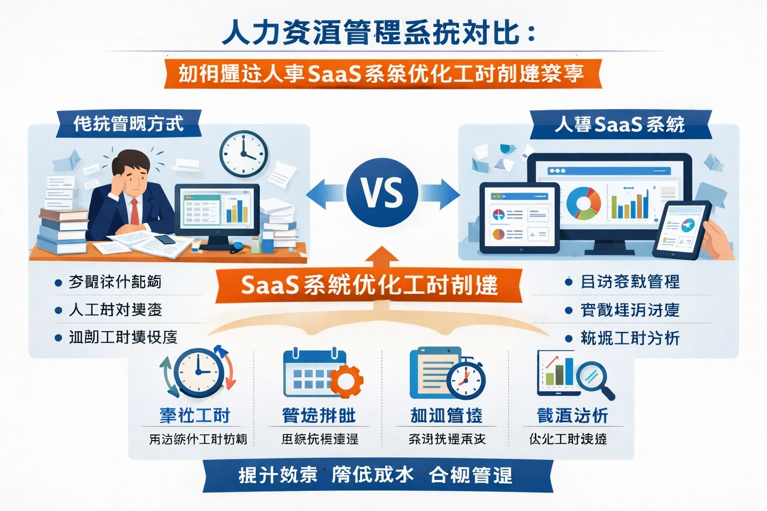 人力资源管理系统对比：如何通过人事SaaS系统优化工时制度变革