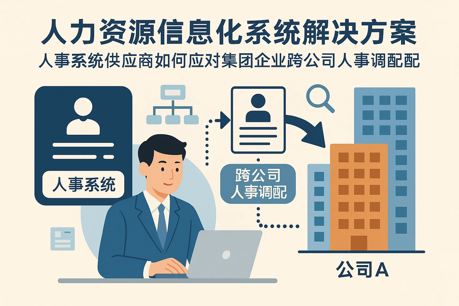 人力资源信息化系统解决方案：人事系统供应商如何应对集团企业跨公司人事调配