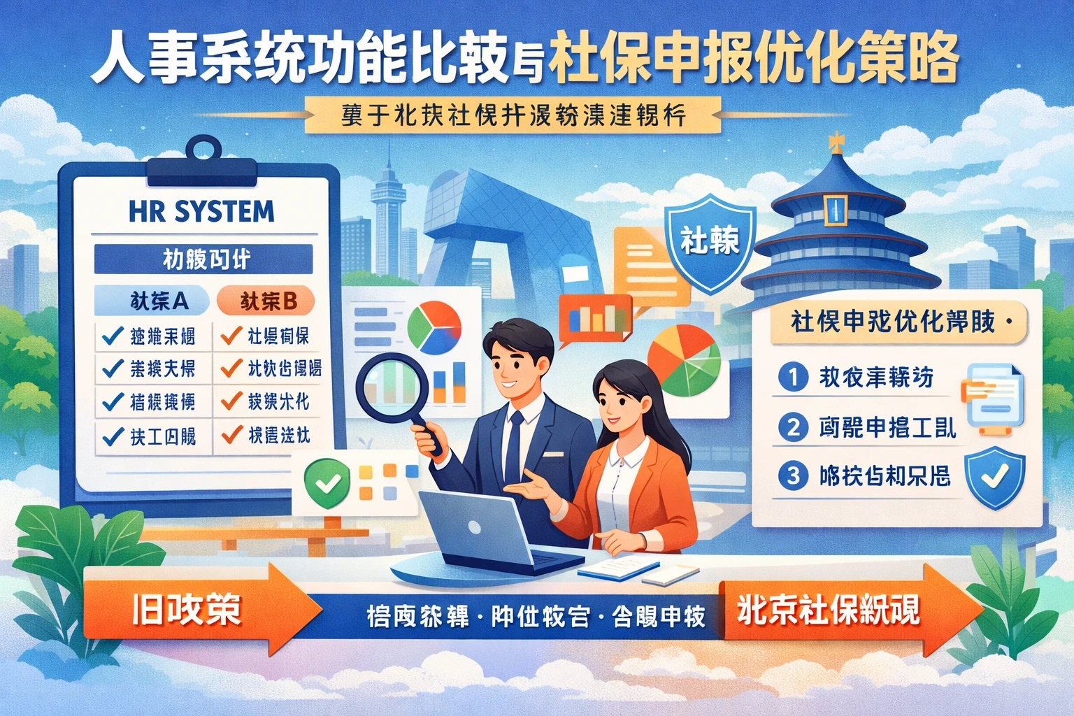 人事系统功能比较与社保申报优化策略:基于北京社保升级的深度解析