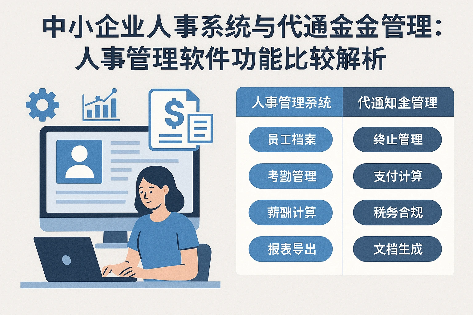 中小企业人事系统与代通知金管理：人事管理软件功能比较解析