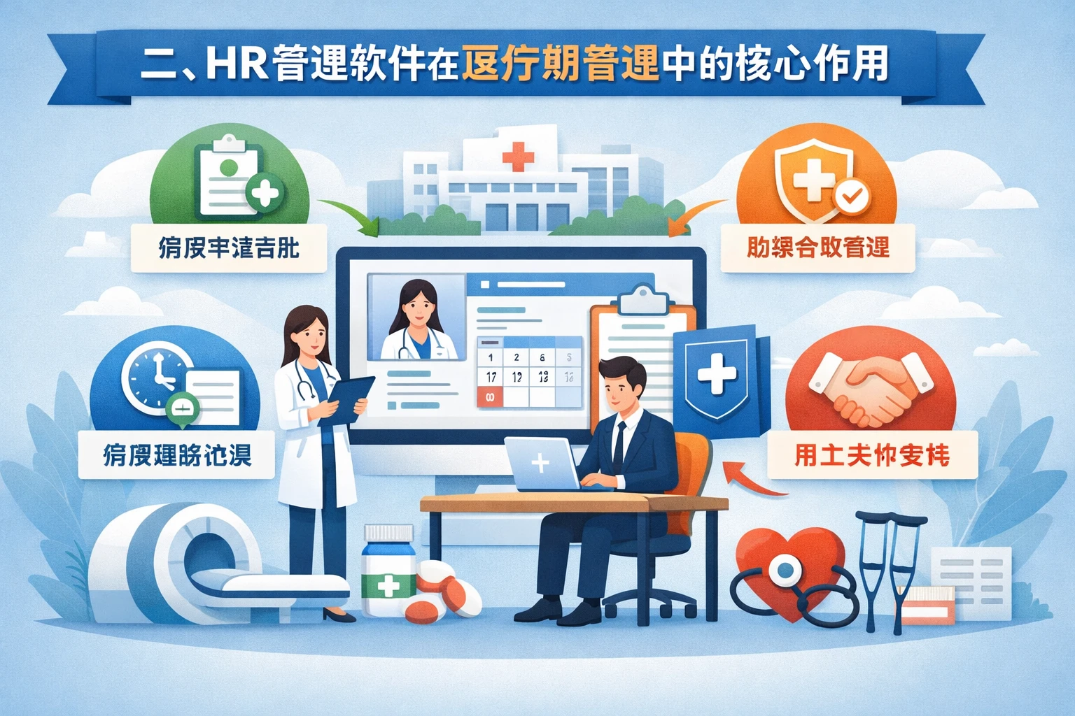 二、HR管理软件在医疗期管理中的核心作用