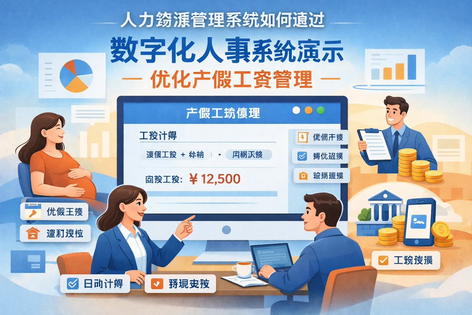 人力资源管理系统如何通过数字化人事系统演示优化产假工资管理