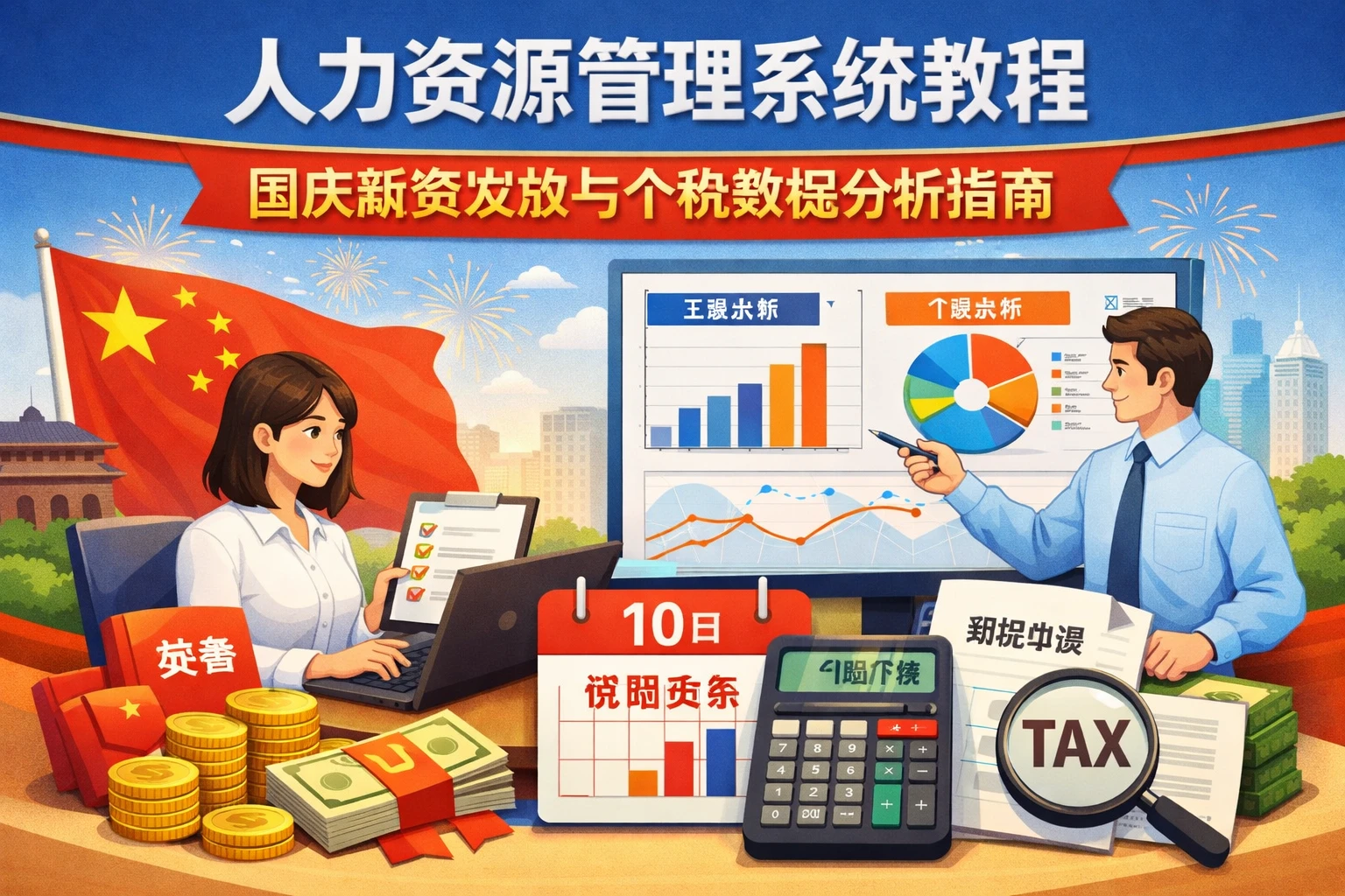人力资源管理系统教程：国庆薪资发放与个税数据分析指南