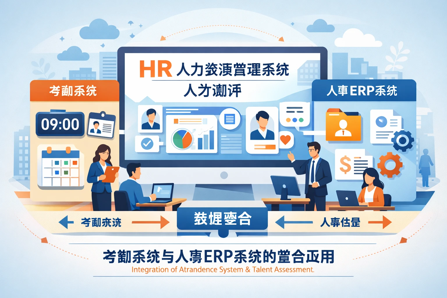 人力资源管理系统与人才测评：考勤系统与人事ERP系统的整合应用