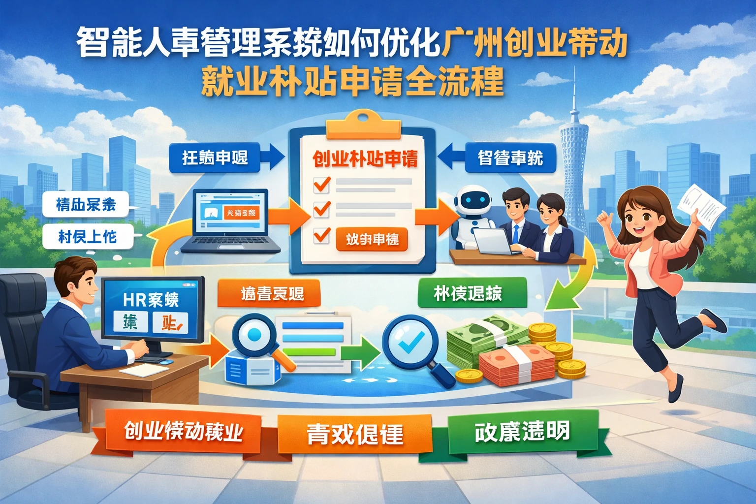 智能人事管理系统如何优化广州创业带动就业补贴申请全流程