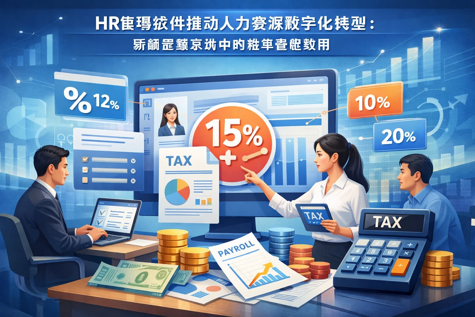 HR管理软件推动人力资源数字化转型：薪酬管理系统中的税率智能应用