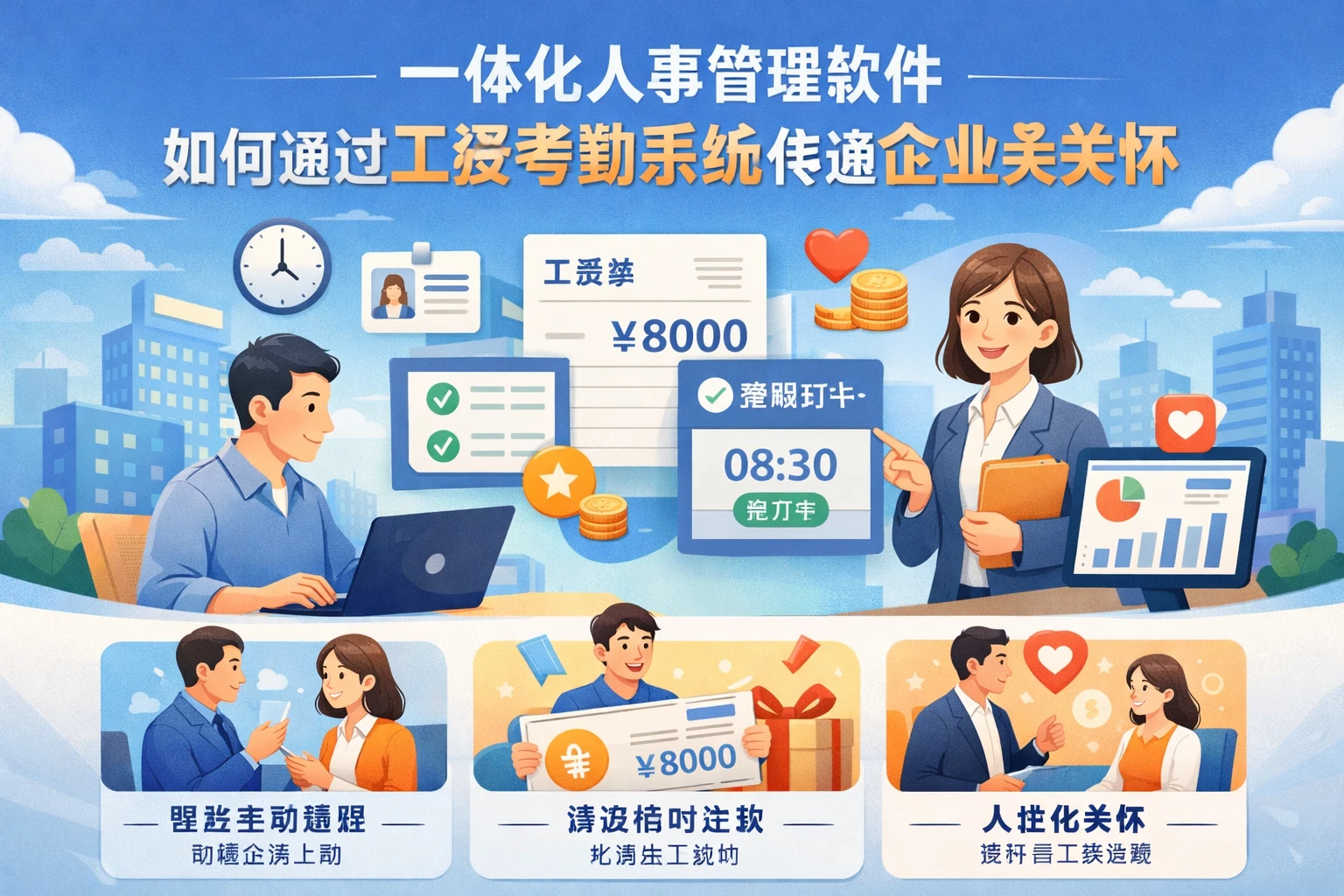 一体化人事管理软件如何通过工资考勤系统传递企业关怀